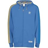 adidas Denver Nuggets Light Blue Full Zip Hooded Fleece Sweatshirt