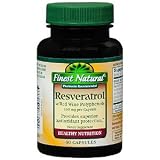 Finest Natural Resveratrol W/Red Wine Polyphenols, 160 mg/cap, 60 Capsules