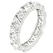 2.8 Carat Trillion Cut Silver Eternity Style CZ Fashion Ring (Size 5,6,7,8,9,10)