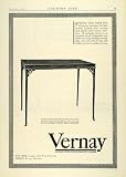1925 Ad Vernay Old English Furniture Silver Porcelain Pottery Glassware Table - Original Print Ad