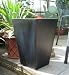 Tall Tapered Zinc Planter Matt Black Finish Large 91cm Tall
