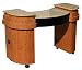 Bella Manicure Table - Dark wood/ Brown granite top