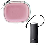LG HBM-235 Wireless Bluetooth Headset + GTMax Pink Bluetooth Carrying Pouch ....