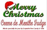 Merry Christmas Hat Creme de Menthe Fudge