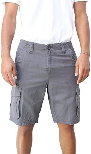 Subculture Mens Ripstop Cargo Short (32, Gray)