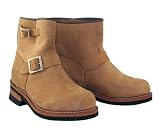 Ladies Advanced Brown Engineer Motorcycle Boots - Size : 8
