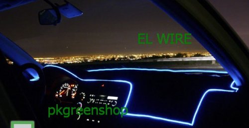 Childrens Toyshop   : 5m AQUA EL WIRE Neon LIGHTING Tube GLOW Decoration Car UK