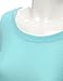 Doublju Women Casual Boat Neck Loose Fit Half Sleeve MiddleTop