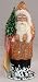 Ino Schaller Paper Mache Light Copper Glitter Santa