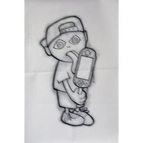 Sony PSP (Hypnotized Kid, Lollypop, Original Promo) Black Wood-Mounted Art Poster Print - 27" X 40"