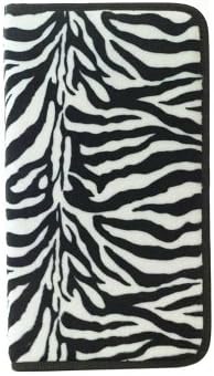 CD/DVD Wallet - Faux Zebra Fur Case Holds 48