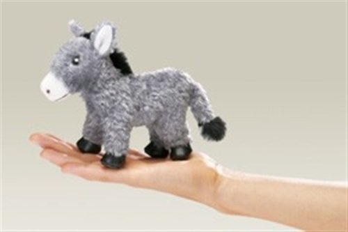 Childrens Toyshop  Toys : Folkmanis Mini Donkey Finger Puppet