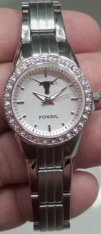 Fossil Longhorns Silver-Tone Dial Women's Watch #LI2787