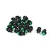20 Pcs 12.5mm Thread Green Cap SPST Latching Type Push Button Switch OFF-ON