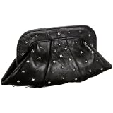Lauren Merkin Lucy Glossy Lambskin Studded Clu