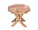 Teak Furniture Gallery TGT180 Octagonal Folding Side Table
