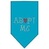 Mirage Pet Products Adopt Me Rhinestone Bandana, Large, Turquoise