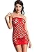 Amoretu Womens Strapless Lingerie Pothole Tube Chemise Dress Red