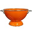 Enamel/ Stainless Steel Colander - Orange (3-qt)