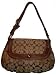 Coach Soho Pleated Signature Large Flap Hobo Handbag (Khaki / Brown)