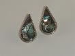 Inlaid Abalone Shell Sterling Silver Earrings - ER-0065