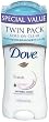 Dove Invisible Solids,Twin Pack, Fresh, 2.6 Ounce Sticks (Pack of 3)