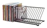 CD Wire Rack-20 Capacity Black Wire-horizontalstorage