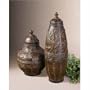 Set of 2 Hand Hammered Containers