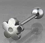Stainless Steel Flower Top Tongue Barbell