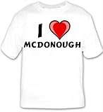 I Love Mcdonough T-shirt Large White