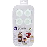 Wilton 570-0118 8 Cavity Round Silicone Shot Mold, Green