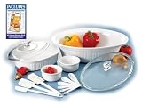 Product details for Corningware 17-Piece French White Bakeware Set