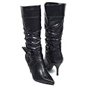 PALO Women Stiletto Heels Slouch Dress Boots Black