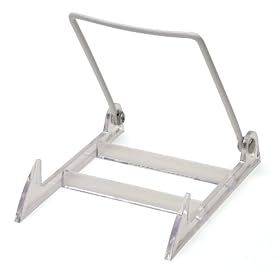 10   INCH CLEAR TRANSPARENT HINGED PLASTIC PLATE STAND HOLDER   EASEL
