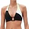 Women’s Mossimo Black: Sky Colorblock Halter Swim Top with Buckle - XL