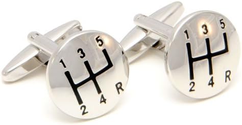 CuffSmart Chrome Gear Shift Cufflinks w/ Box
