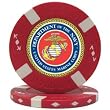 Set of 20 U.S. MARINES Seal on Big Slick Texas Hold'em Poker Chip