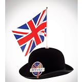 Jubilee Great British Bowler Novelty Hat with Detachable Union Jack Flag