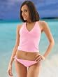 Pink Halter Tankini Swimsuit Sequins String Bikini Bottoms SALE Junior S or M 4 6
