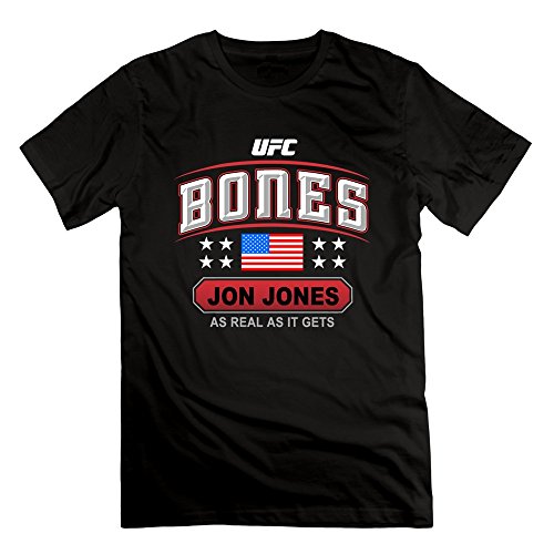 Men's UFC JON BONES JONES PROUD FIGHTER T-shirt- Black [Apparel]