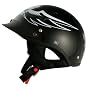 VCAN Amazing Dark Angel Gloss Black Large Cruiser Half Helmet