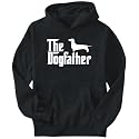 Hoodie Mens Black " THE DOGFATHER Dachshund " Dogs