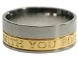 316L Stainless Steel Ring "WITH YOU FOR EVER". Width: 9mm