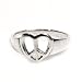 Sterling Silver Ring - Peace Sign in Heart- Size: 6-10