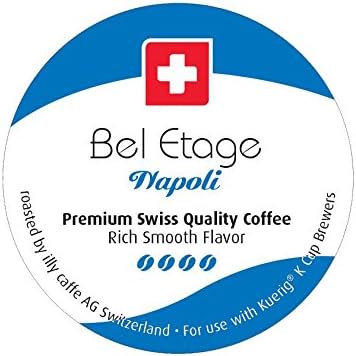 Cafe Bel Etage 15 Ct Roasted by Illy AG (Swiss) Dark Roast Napoli Blend Single Serve For Keurig K-Cup Brewers