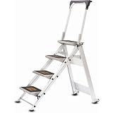 Little Giant 10410B Little Jumbo Four-Step Safety Ladder with Bar and Tray