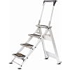 Little Giant 10410B Safety Stepladder with Bar and Tray, 4-Step