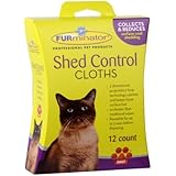 FURminator Cat Shed Control Cloths, 12-Count