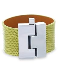 Leighelena Wide Jigsaw Buckle Bracelet Cuff Bracelet, 7"