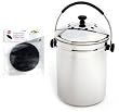 Norpro GRIP-EZ Stainless-Steel Composter Keeper with 2-pc. Replacement Filter Set